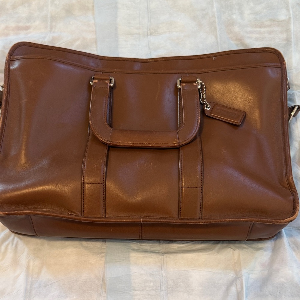 Coach Brown Leather Briefcase